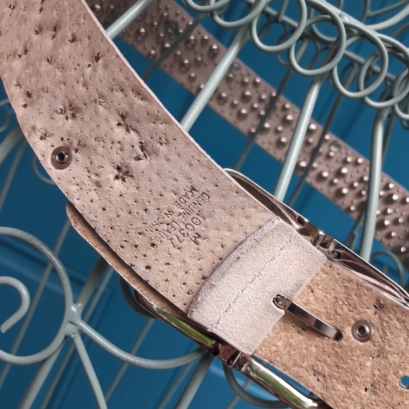 Real Suede Leather Belt Metal Grommets Crystals - Picture 2 of 6